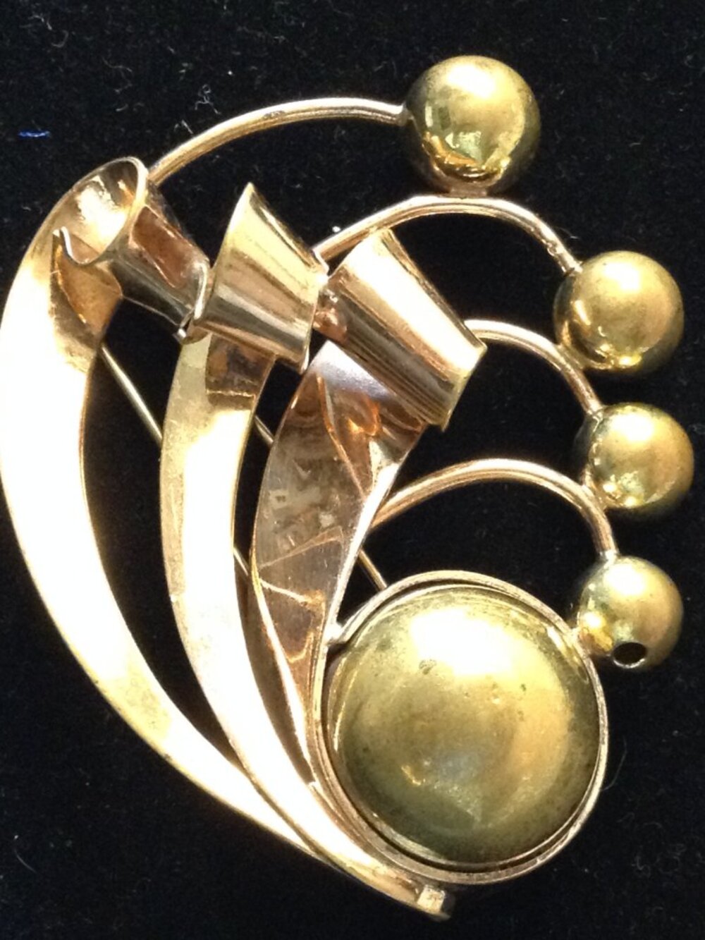 VTG 50's RARE Signed Trifari Brooch Art Deco Avant Garde Classic Grannycore Chic